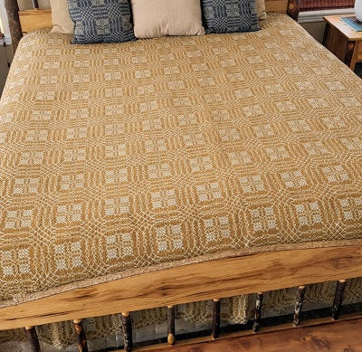 PC-QCO-NT-MC Nantucket Queen Coverlet - Mustard Cream