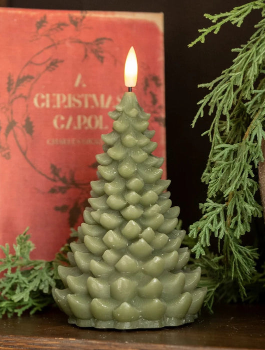 RA-204 Dark Green Balsam Tree 3D Flame Candle