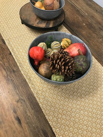 PC-TS-CB-MC Cherry Blossom Table Square - Mustard & Cream