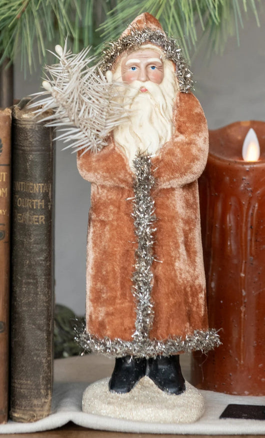 RA-233  Ginger & Silver Velvet Belsnickle
