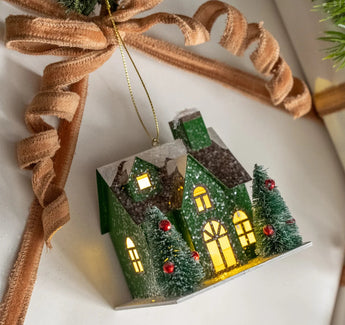 RA-234 Green House Ornament with Battery Light