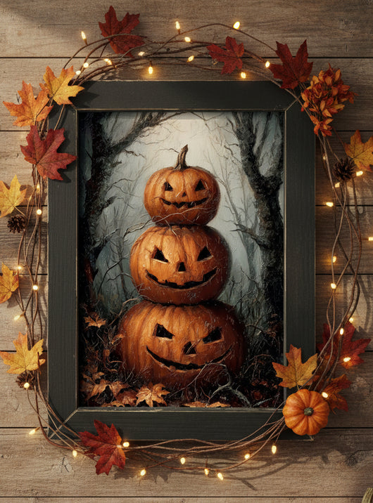 JM-06 Framed Stacking Pumpkins