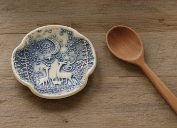 EAR-06 Blue Deer Spoon Rest