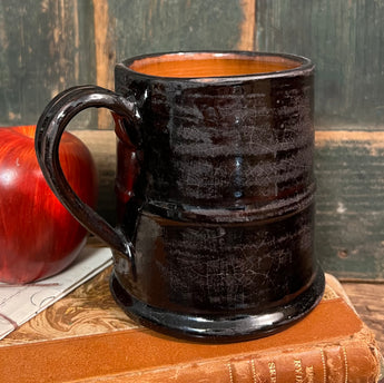 DTS-V4 Vintage Redware Black Mug