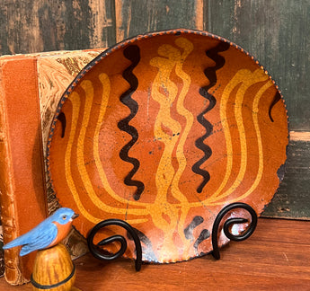 GMS-V19 Vintage Shooner Redware Plate