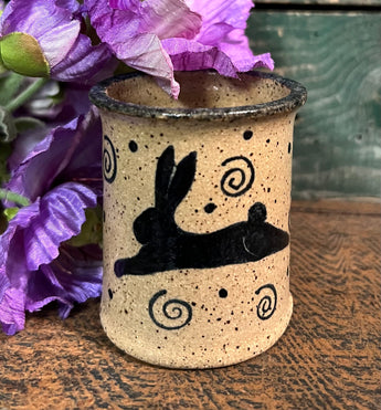 CC-2345C Mini Pottery Crock with Bunny