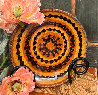 GMS-V13 Vintage Shooner Redware Plate