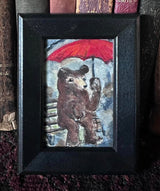 MKM-104 ‘Rainy Day Bear’ ORIGINAL Painting by MK Moulton