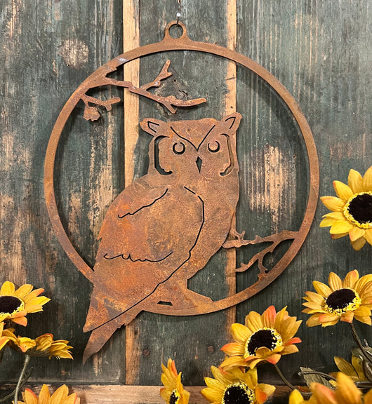 EG-OW Rusty Owl Wreath