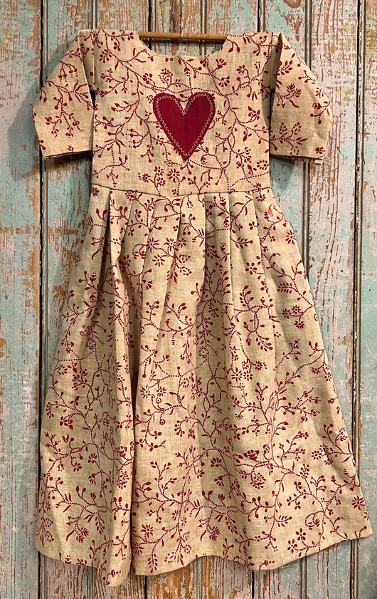 NV-626 Aged Red Vine Dress with Heart