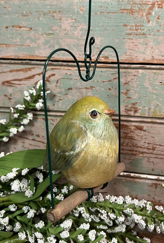 WW-399 Hanging Fat Yellow Bird on Swing