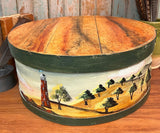 NV-433 Hand-painted 'Rufus Porter style' Cheese Box