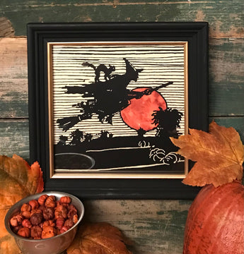 MB-F4 Witch's Night Ride Framed Silhouette