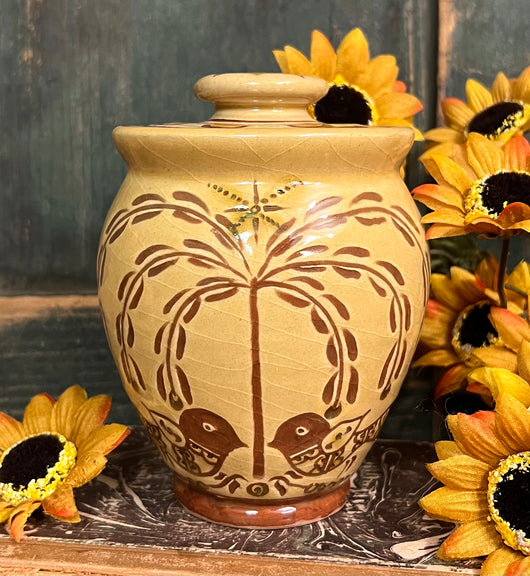 SE-007 Covered Jar with Willow Design