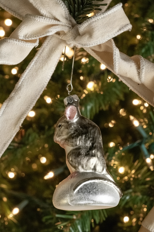 RA-187 Glass Mouse Ornament