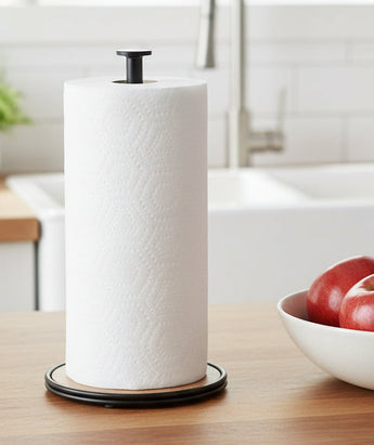 IR-PTW Iron Paper Towel with Wood Base