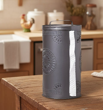 IR-TPTH Punched Tin Paper Towel Holder with Lid