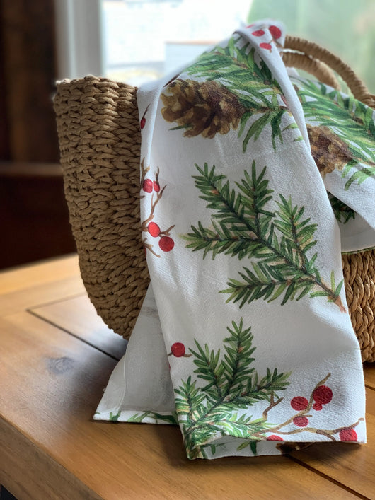 PH-065 Berries & Pine Christmas Towel