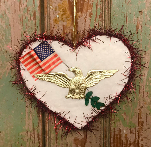 ER-2382 Eagle Heart Ornament