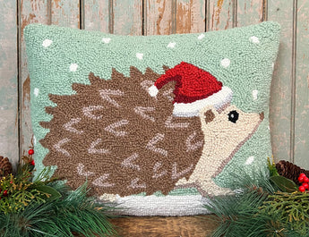 PH-060 Christmas Hedgehog Hooked Pillow