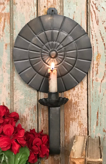 CST-S23 Round Tin Candle Sconce
