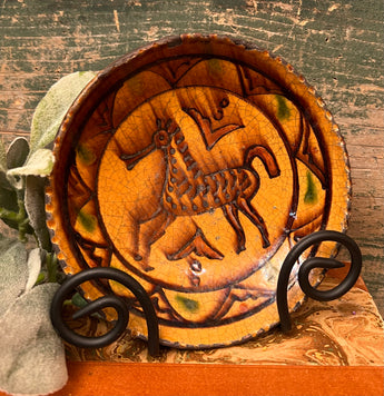 GMS-1080 Vintage Shooner Redware Horse Plate
