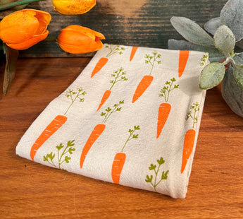 HF-05 Hand-printed Carrots Tea Towel