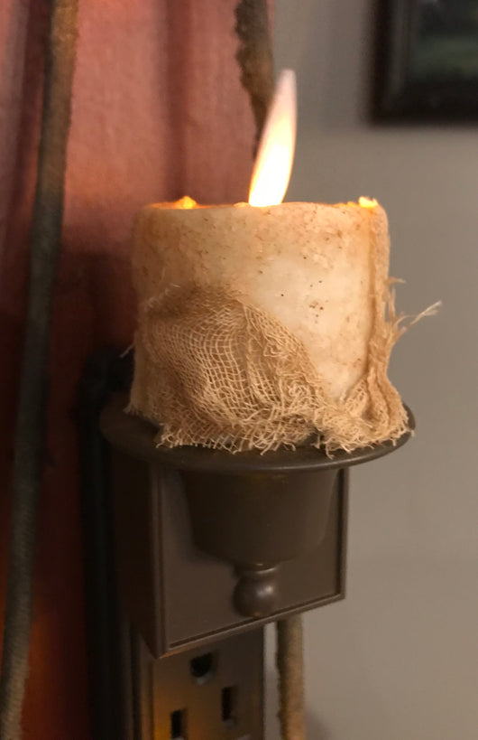 RJ-NL-C Realistic Flame Sensor Night Light - Cream