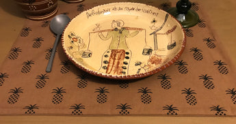 RG-PM-PM Pineapple Placemat - Mustard