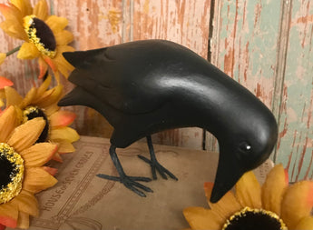 AV-03A Hand-Carved & Painted Crow