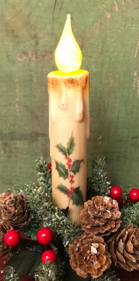 NET-07 Holly Battery Operated Candle