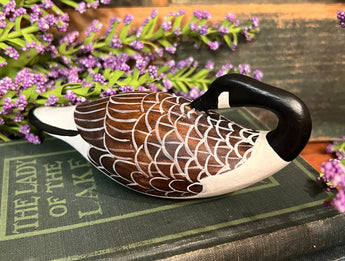 AV-11 Hand-Carved & Painted Laying Canada Goose