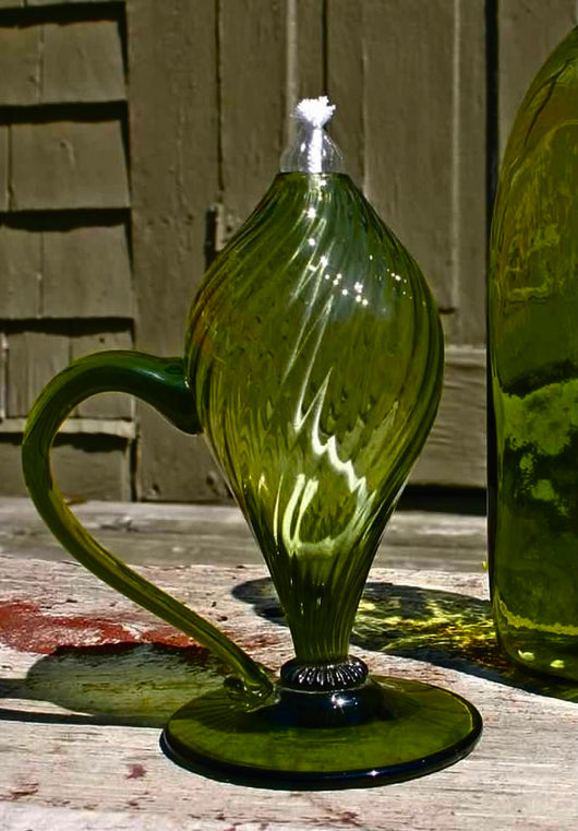 JG-SL Sparkling Green Glass Lamp