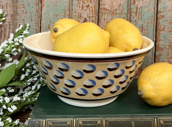 SJP-MMBD Med Mochaware Bowl - Yellow with Dots