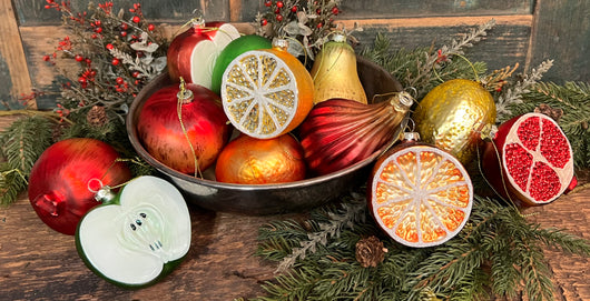 PHC-07 Glass Assorted Fruit Ornaments - Set of 12