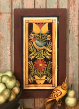 PJH-16 Flowers & Bird Framed Paper Cutting