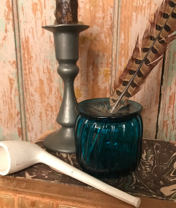 JG-IW-T Teal Glass Inkwell