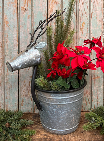 NET-LRP Large Tin Reindeer Pail