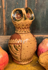 EJS-89 Yellow Pottery Owl Jug & Cup