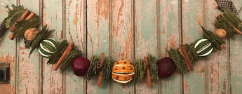 CD-1429 Clove Studded Orange & Pom Garland